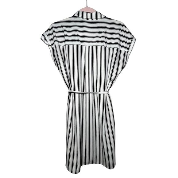 Express Black and White Striped Midi Dress - Picture 3 of 10